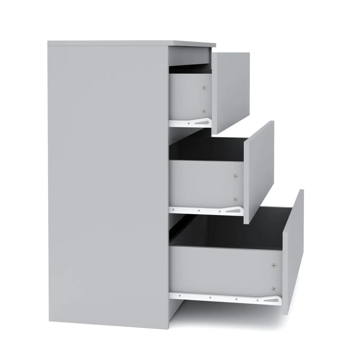 Kommode TALA 3 Schubladen 70 x 77 cm grau
