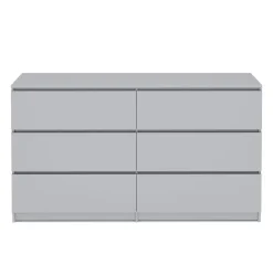 Kommode TALA 6 Schubladen 138 x 77 cm grau