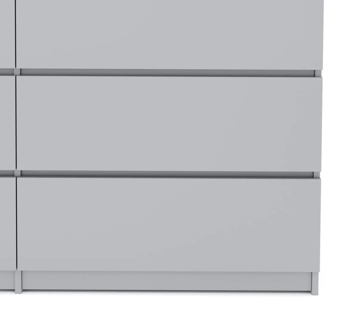 Kommode TALA 6 Schubladen 138 x 77 cm grau