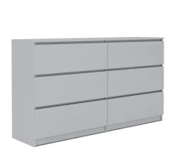Kommode TALA 6 Schubladen 138 x 77 cm grau
