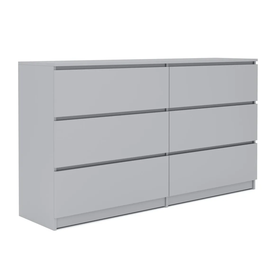 Kommode TALA 6 Schubladen 138 x 77 cm grau