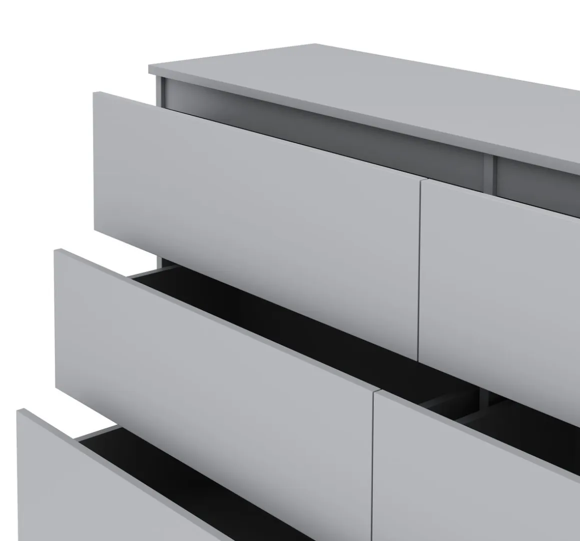 Kommode TALA 6 Schubladen 138 x 77 cm grau