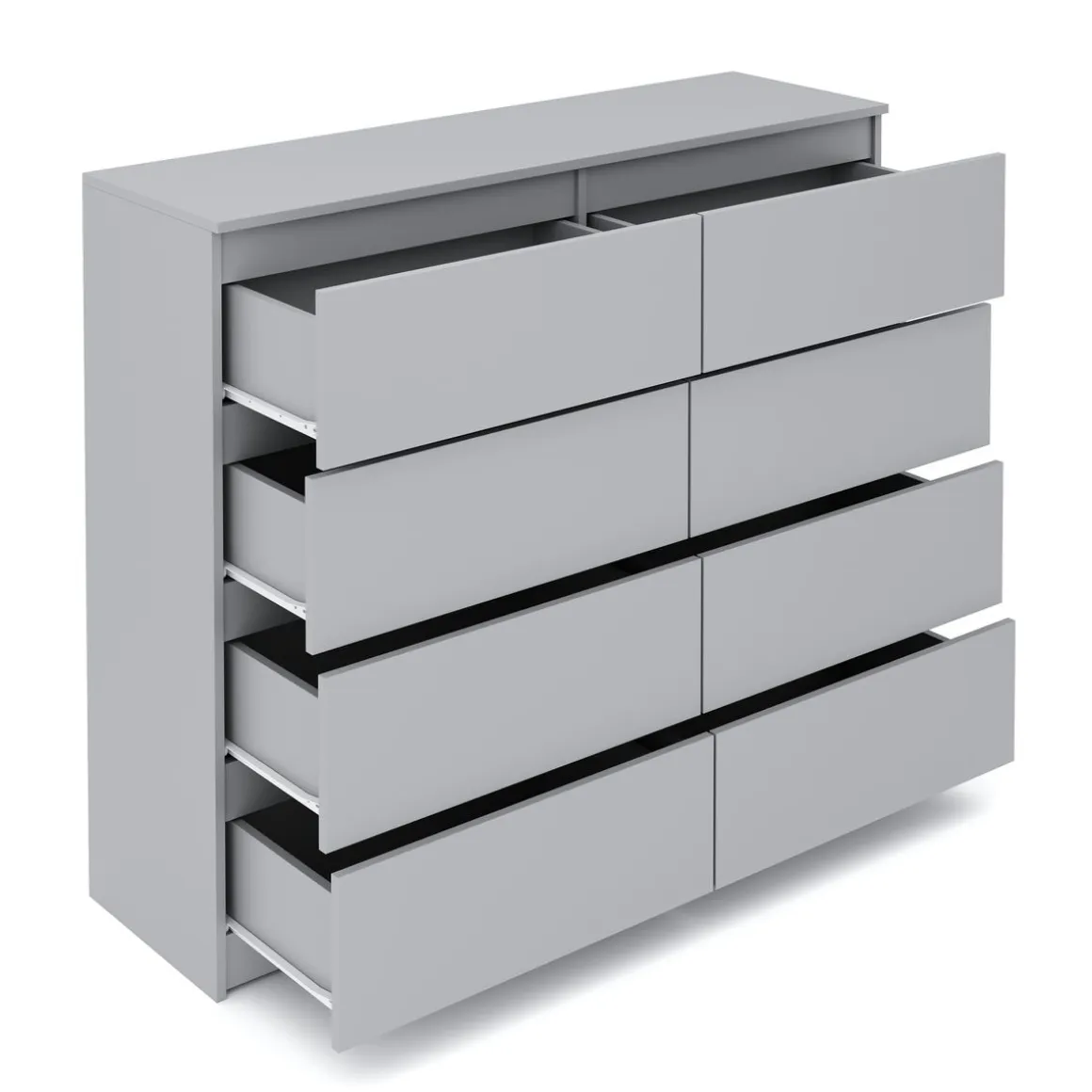 Kommode TALA 8 Schubladen 119 x 100 cm grau