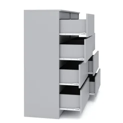Kommode TALA 8 Schubladen 119 x 100 cm grau