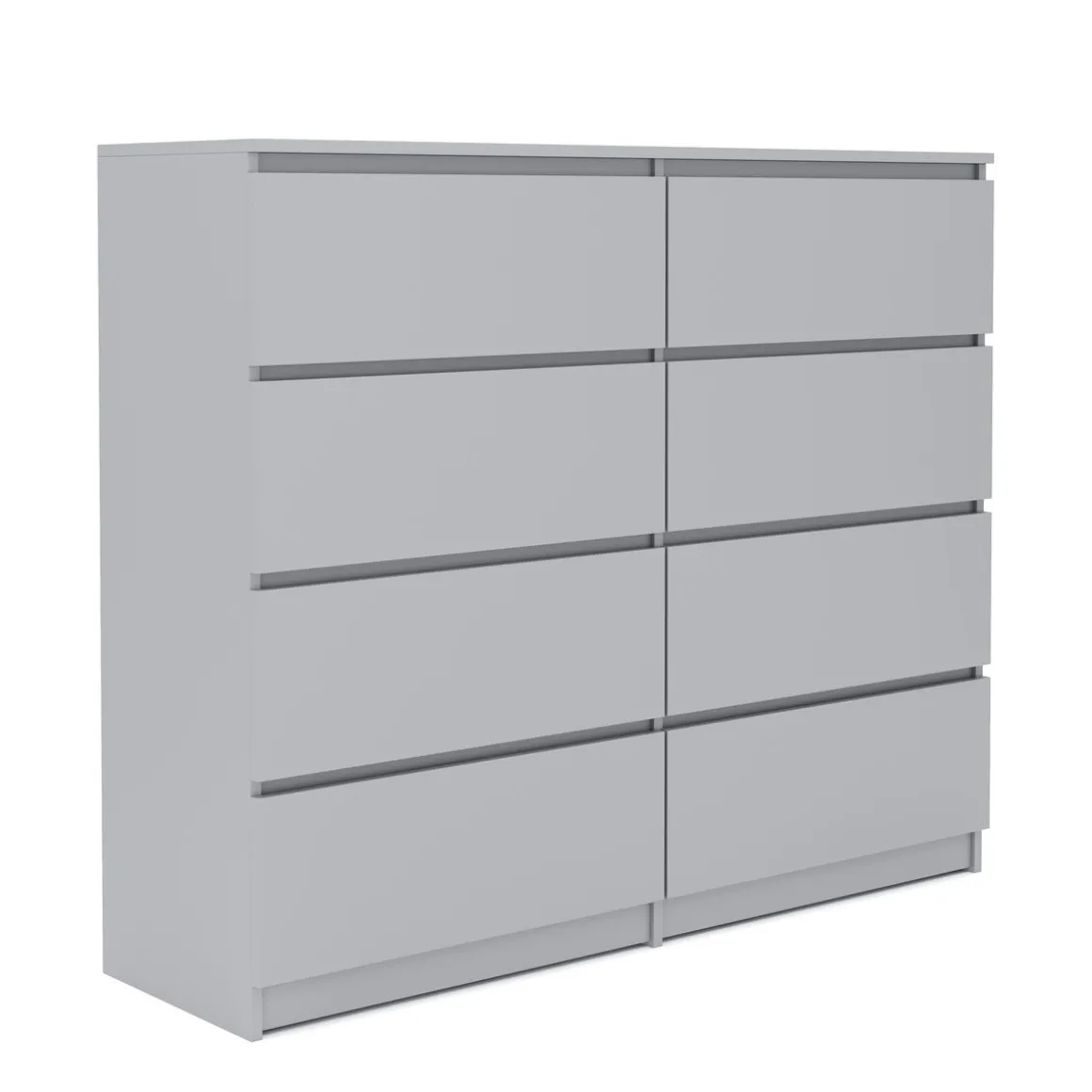 Kommode TALA 8 Schubladen 119 x 100 cm grau