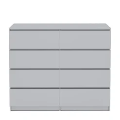 Kommode TALA 8 Schubladen 119 x 100 cm grau