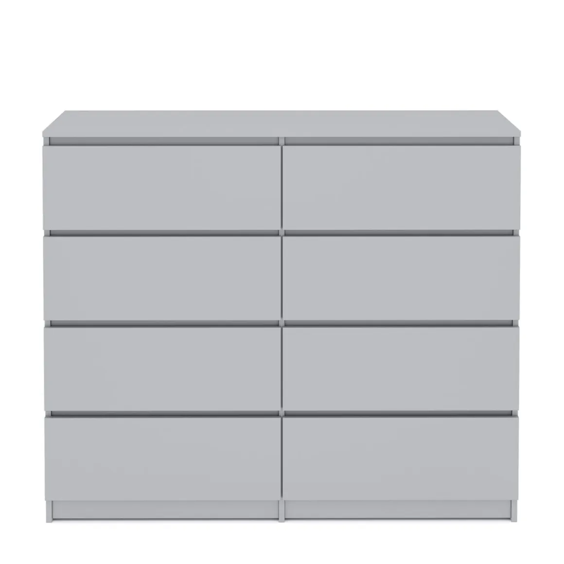 Kommode TALA 8 Schubladen 119 x 100 cm grau