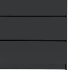 Kommode TALA 3 Schubladen 70 x 77 cm schwarz | GONSER.CH