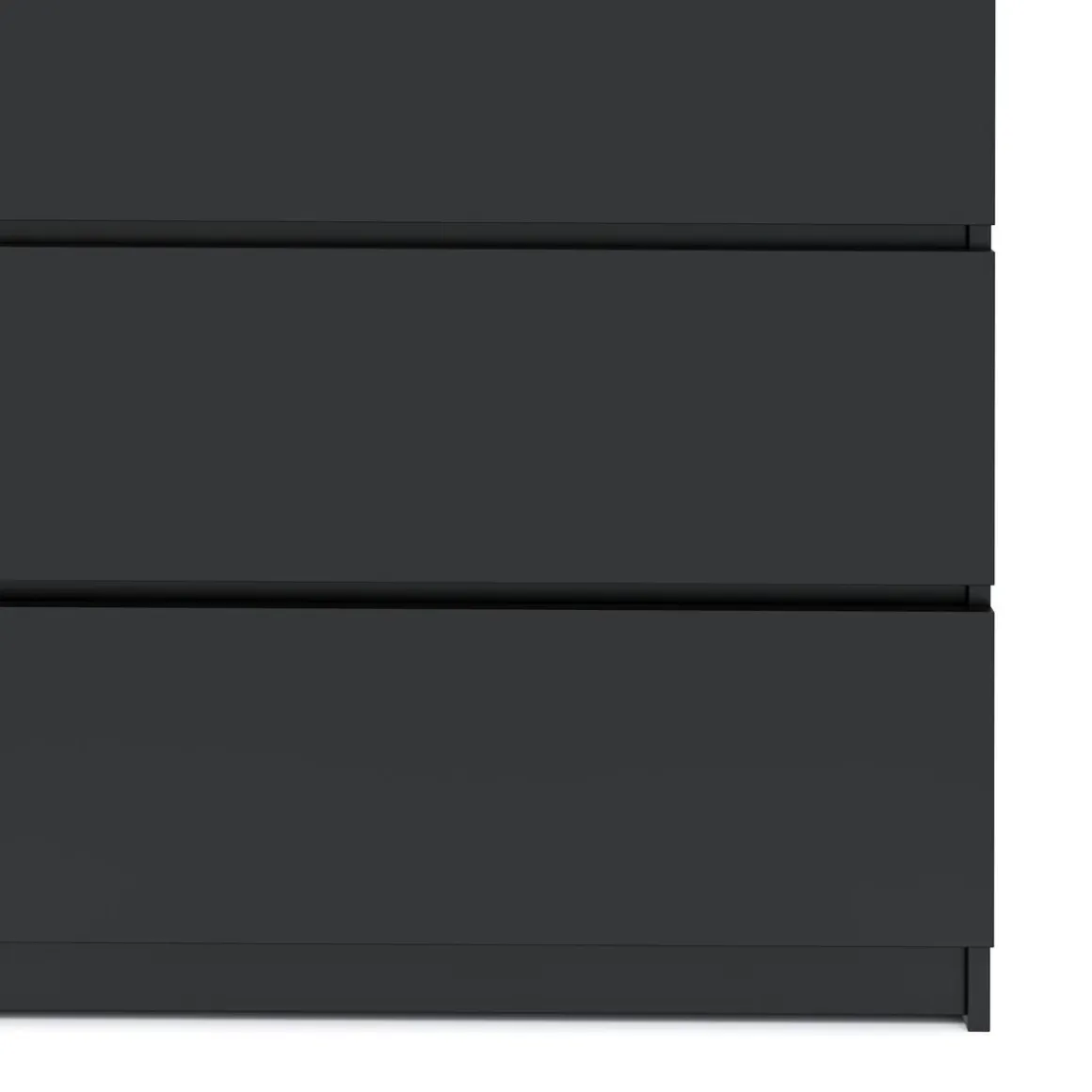 Kommode TALA 3 Schubladen 70 x 77 cm schwarz | GONSER.CH
