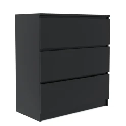 Kommode TALA 3 Schubladen 70 x 77 cm schwarz | GONSER.CH