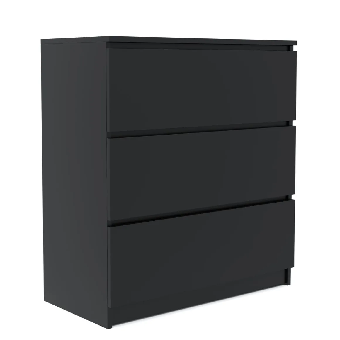 Kommode TALA 3 Schubladen 70 x 77 cm schwarz | GONSER.CH