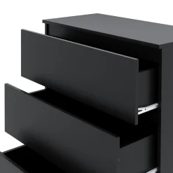 Kommode TALA 3 Schubladen 70 x 77 cm schwarz | GONSER.CH