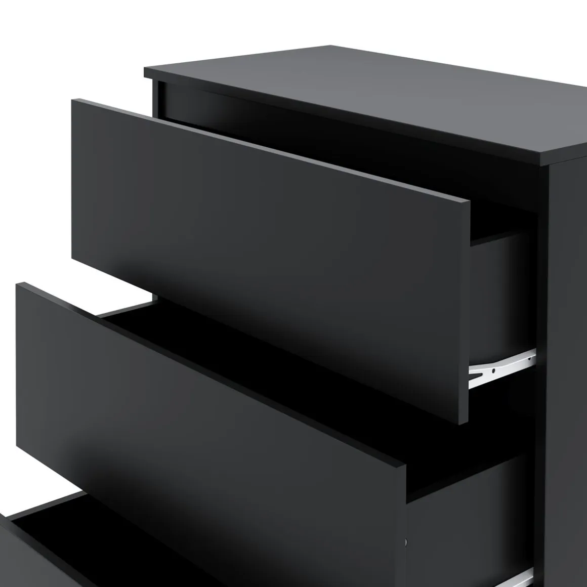 Kommode TALA 3 Schubladen 70 x 77 cm schwarz | GONSER.CH