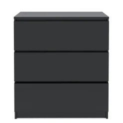Kommode TALA 3 Schubladen 70 x 77 cm schwarz | GONSER.CH