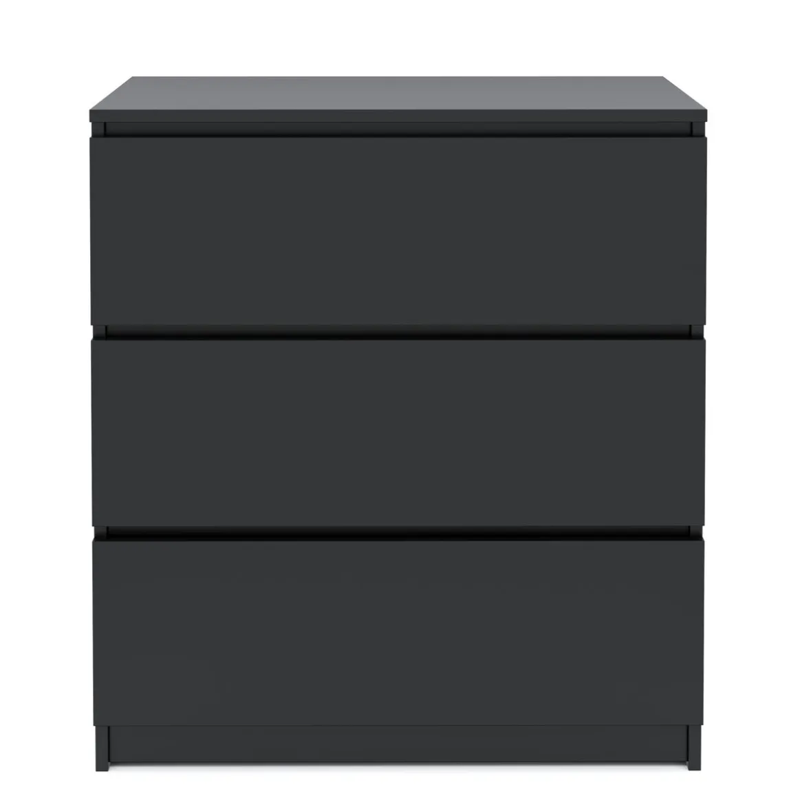 Kommode TALA 3 Schubladen 70 x 77 cm schwarz | GONSER.CH