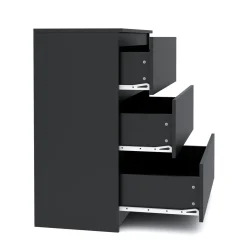 Kommode TALA 3 Schubladen 70 x 77 cm schwarz | GONSER.CH