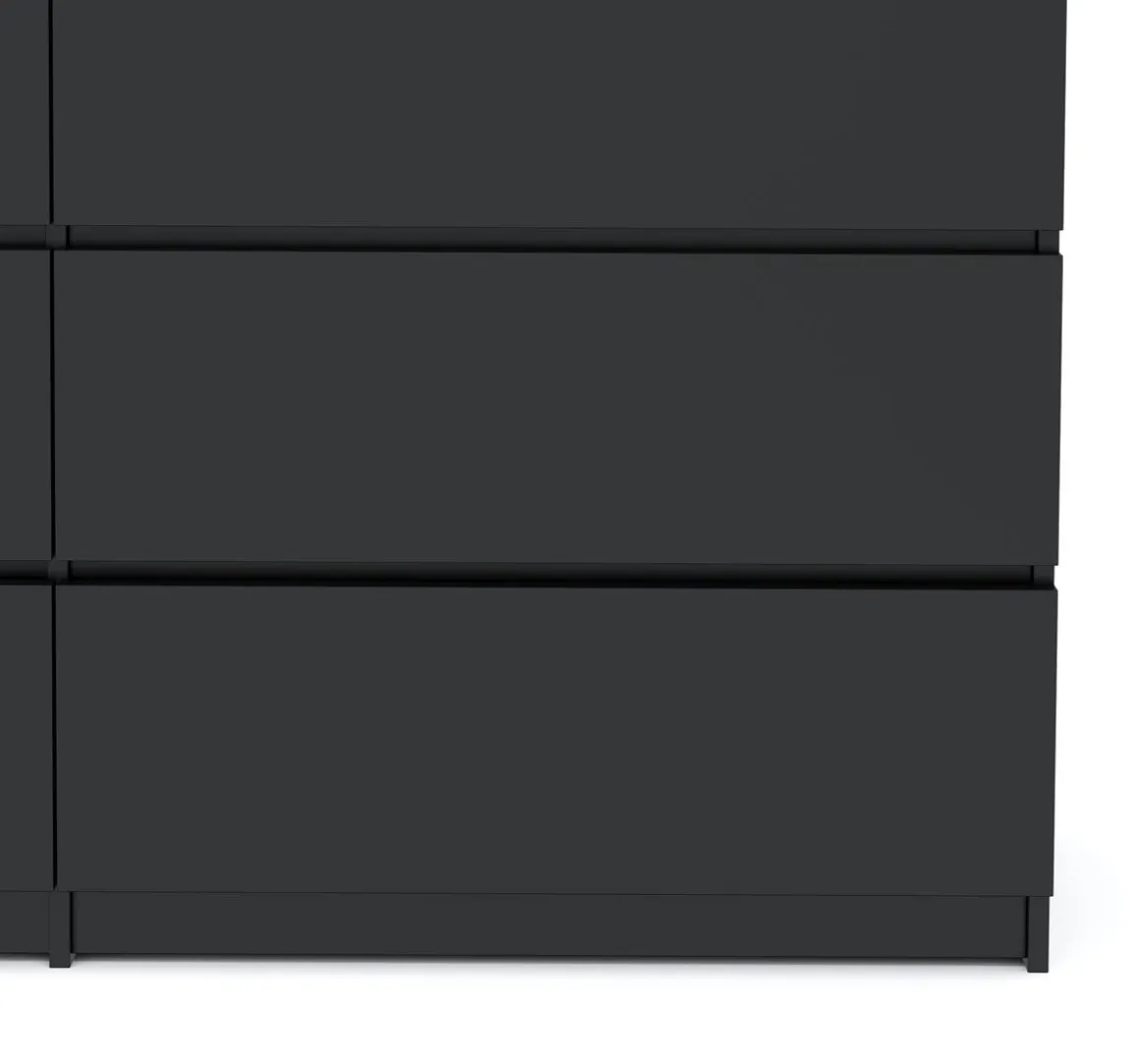 Kommode TALA 6 Schubladen 138 x 77 cm schwarz