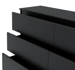 Kommode TALA 6 Schubladen 138 x 77 cm schwarz