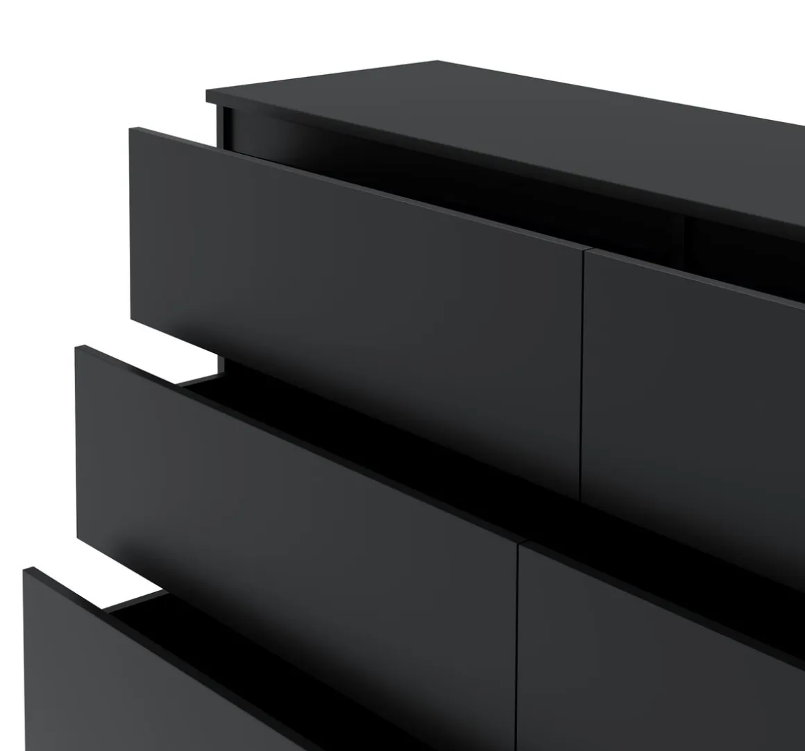 Kommode TALA 6 Schubladen 138 x 77 cm schwarz