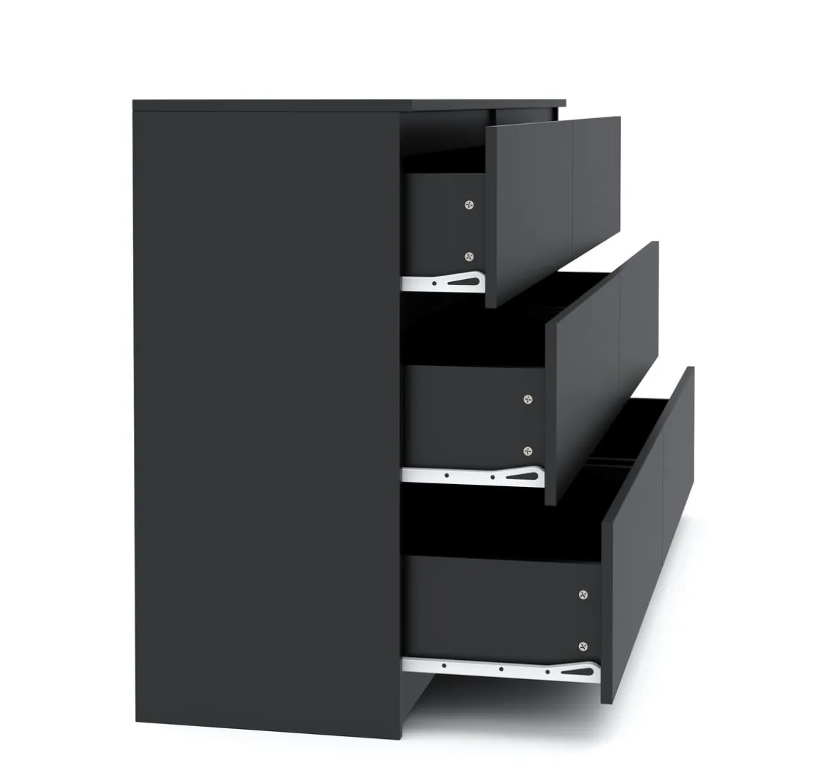Kommode TALA 6 Schubladen 138 x 77 cm schwarz