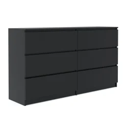 Kommode TALA 6 Schubladen 138 x 77 cm schwarz
