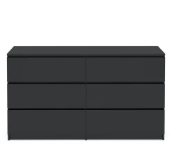 Kommode TALA 6 Schubladen 138 x 77 cm schwarz