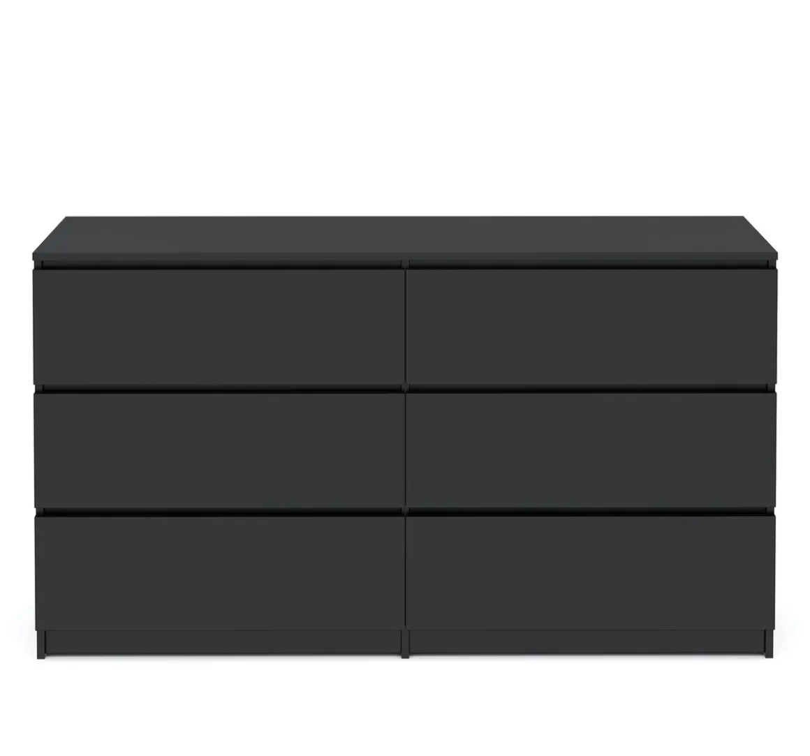 Kommode TALA 6 Schubladen 138 x 77 cm schwarz