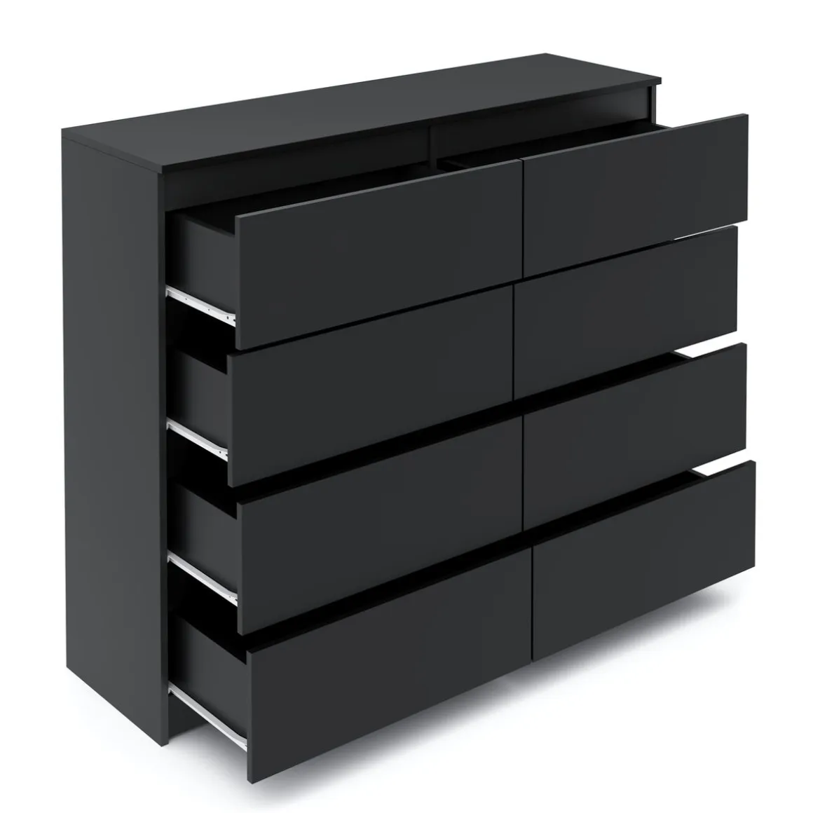 Kommode TALA 8 Schubladen 119 x 100 cm schwarz