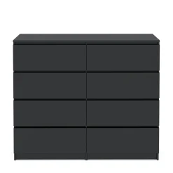 Kommode TALA 8 Schubladen 119 x 100 cm schwarz