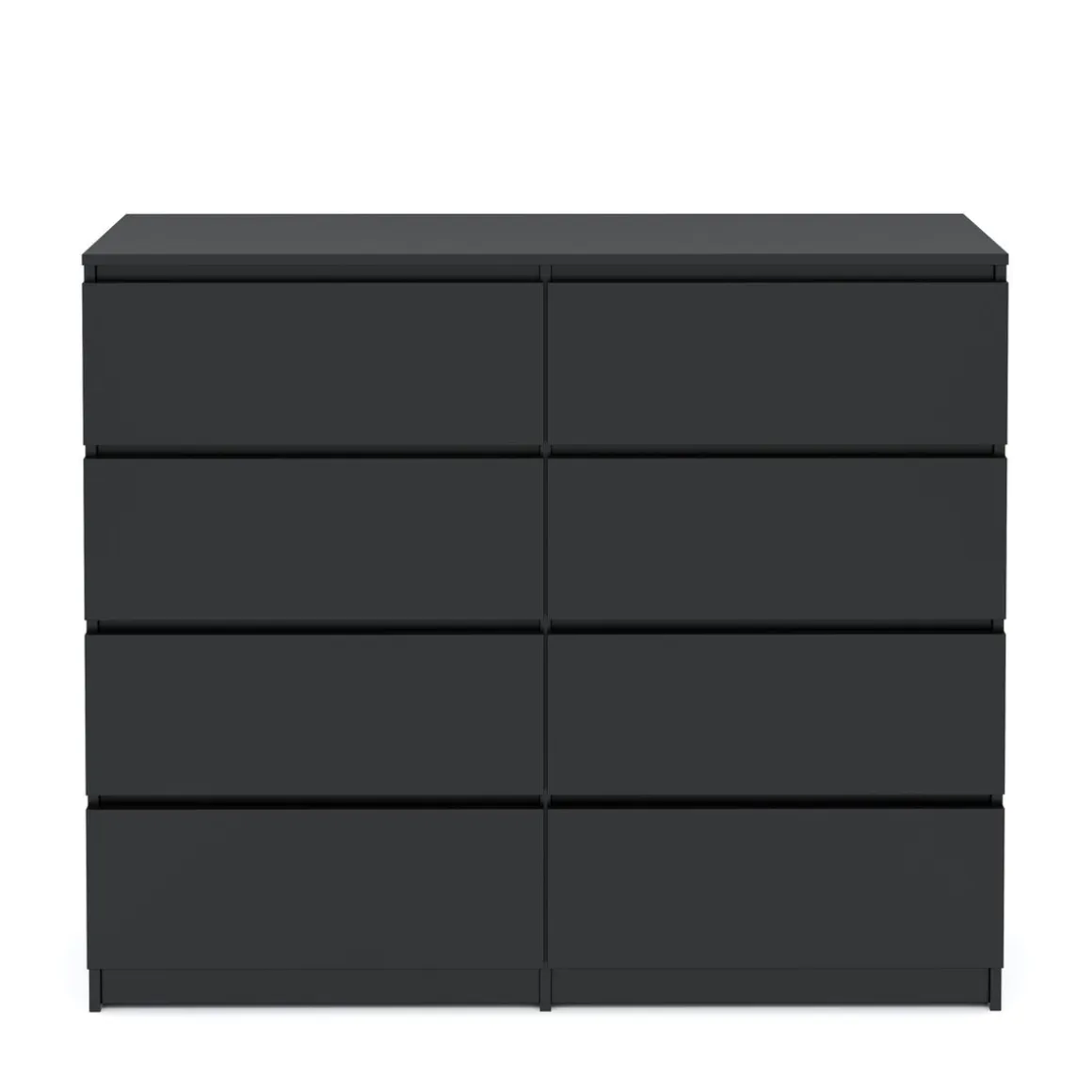 Kommode TALA 8 Schubladen 119 x 100 cm schwarz