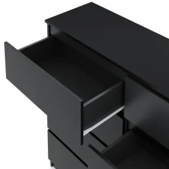 Kommode TALA 8 Schubladen 119 x 100 cm schwarz