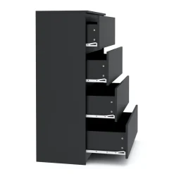 Kommode TALA 4 Schubladen 70 x 100 cm schwarz