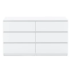 Kommode TALA 6 Schubladen 138 x 77 cm weiss