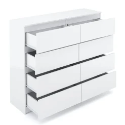 Kommode TALA 8 Schubladen 119 x 100 cm weiss