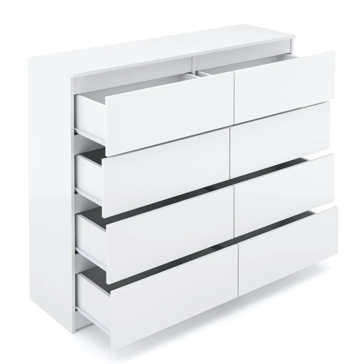 Kommode TALA 8 Schubladen 119 x 100 cm weiss