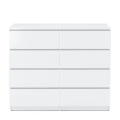 Kommode TALA 8 Schubladen 119 x 100 cm weiss