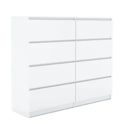 Kommode TALA 8 Schubladen 119 x 100 cm weiss