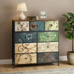 Kommode Vintage FIORELLA 9 Schubladen 100 x 100 cm