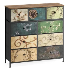 Kommode Vintage FIORELLA 9 Schubladen 100 x 100 cm