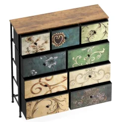 Kommode Vintage FIORELLA 9 Schubladen 100 x 100 cm