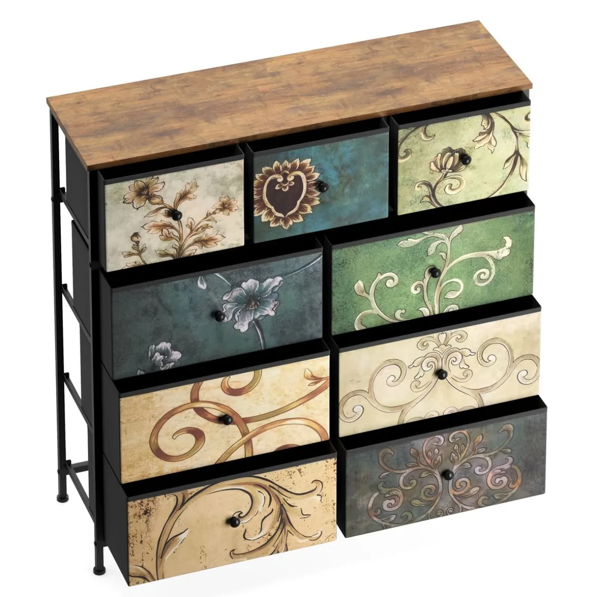 Kommode Vintage FIORELLA 9 Schubladen 100 x 100 cm