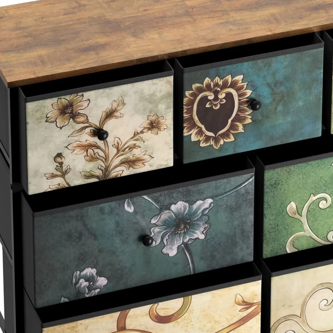 Kommode Vintage FIORELLA 9 Schubladen 100 x 100 cm