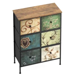 Kommode Vintage FIORELLA 6 Schubladen 67 x 91 cm