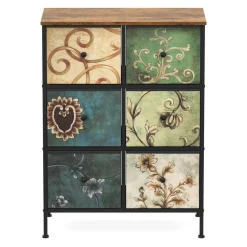 Kommode Vintage FIORELLA 6 Schubladen 67 x 91 cm