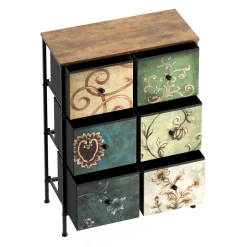 Kommode Vintage FIORELLA 6 Schubladen 67 x 91 cm