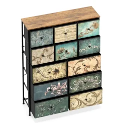 Kommode Vintage FIORELLA 12 Schubladen 100 x 130 cm