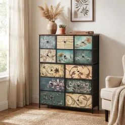 Kommode Vintage FIORELLA 12 Schubladen 100 x 130 cm