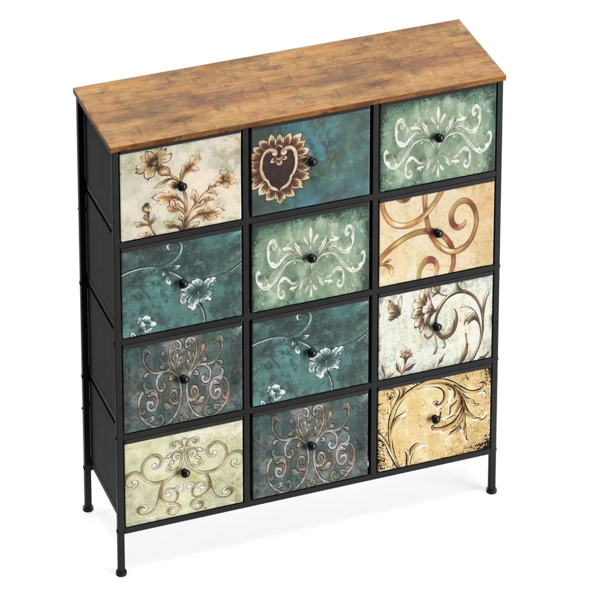 Kommode Vintage FIORELLA 12 Schubladen 100 x 118 cm