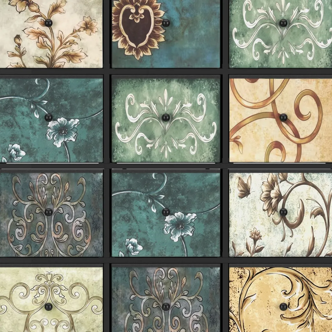 Kommode Vintage FIORELLA 12 Schubladen 100 x 118 cm