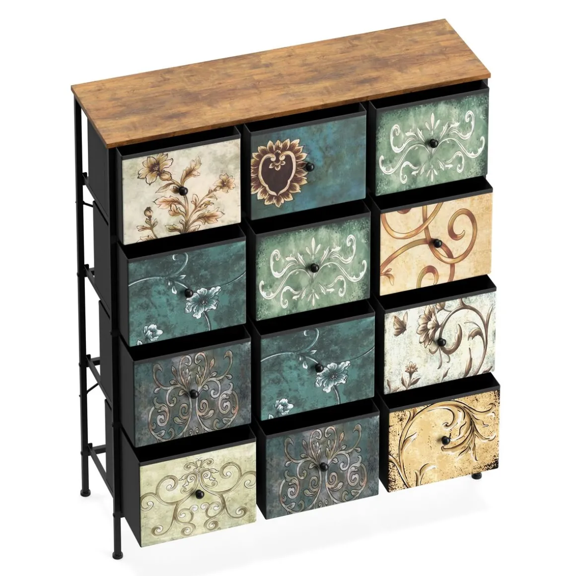 Kommode Vintage FIORELLA 12 Schubladen 100 x 118 cm